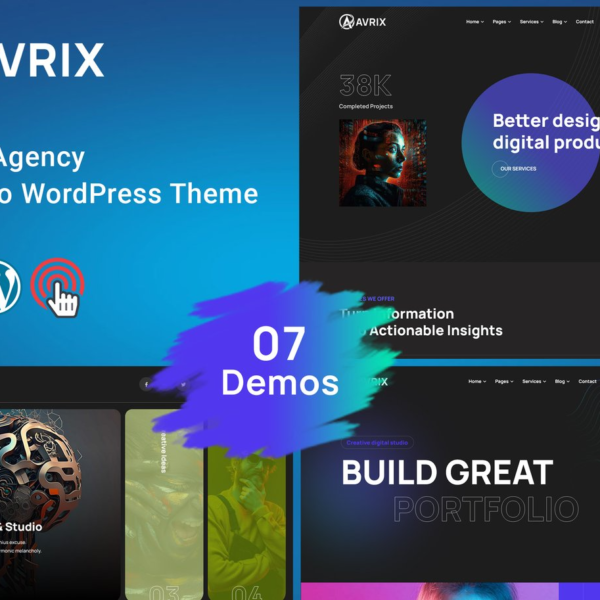 Avrix Digital Agency Portfolio WordPress Download