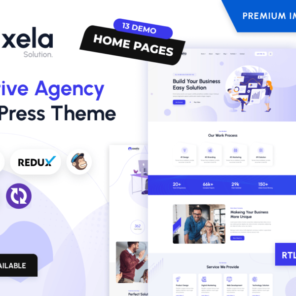 Axela Creative Agency and Portfolio WordPress Theme