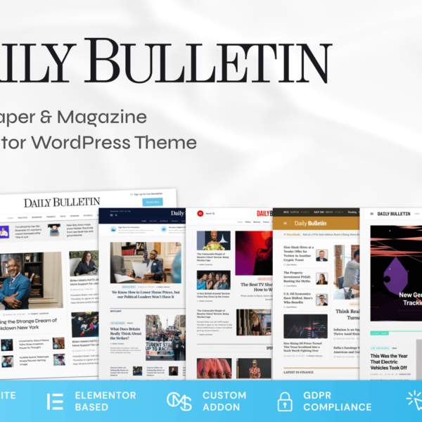 Daily Bulletin Magazine and Newspaper Theme Download