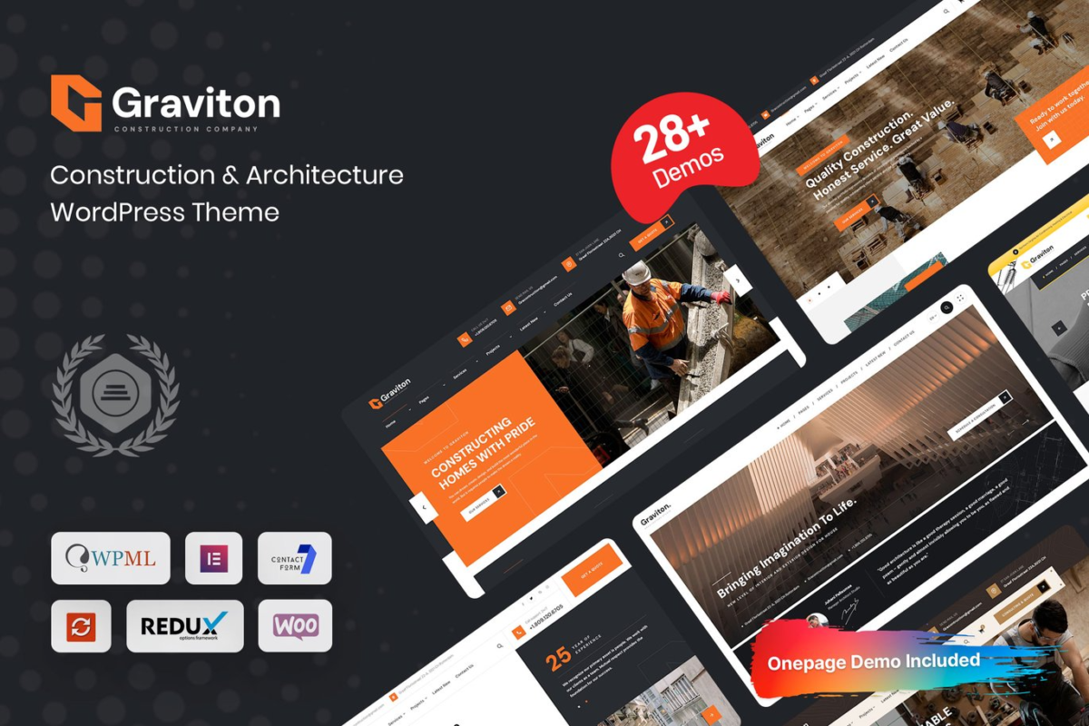 Gravtion Construction WordPress Theme Download