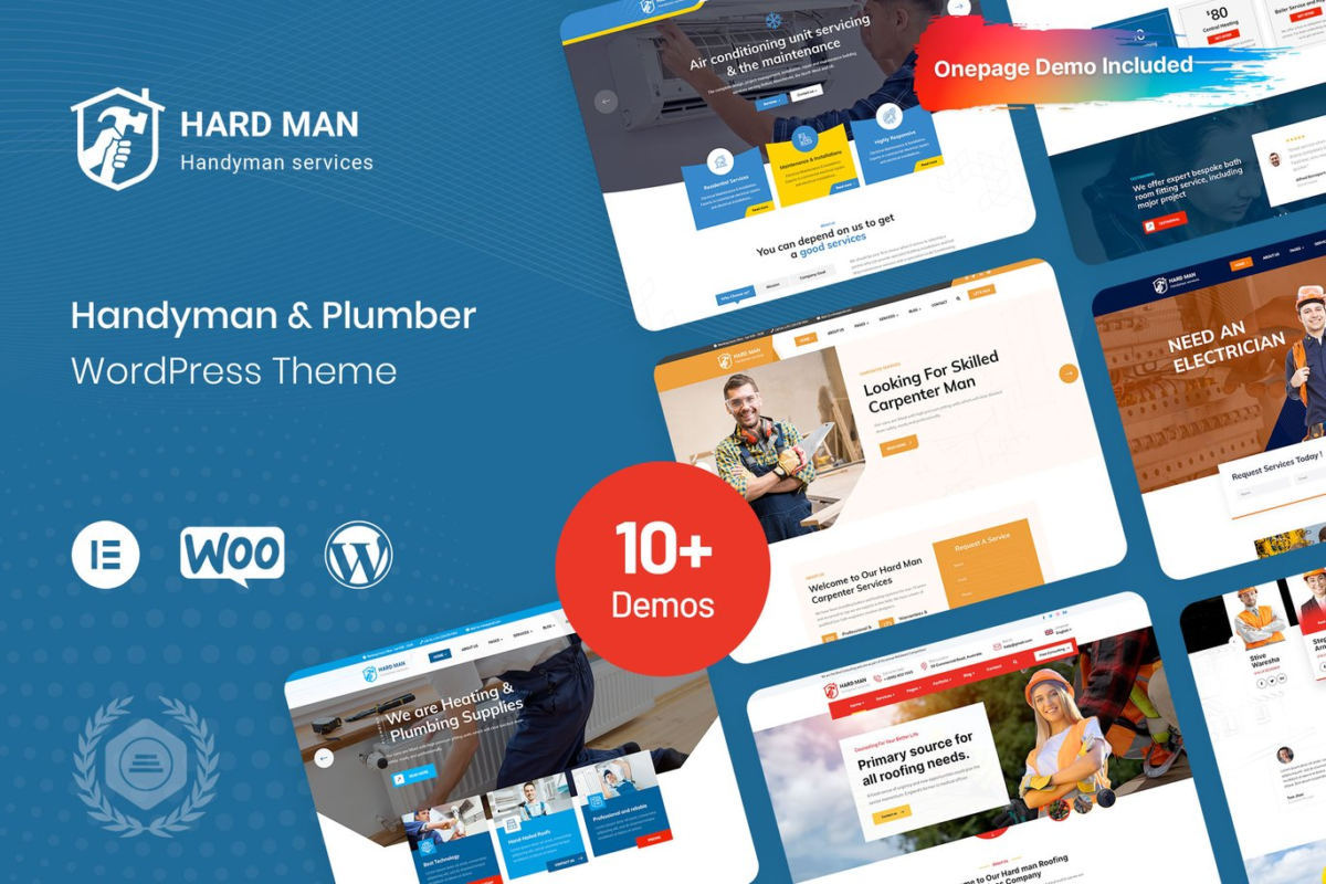 Hardman Handyman and Plumber WordPress Theme Download