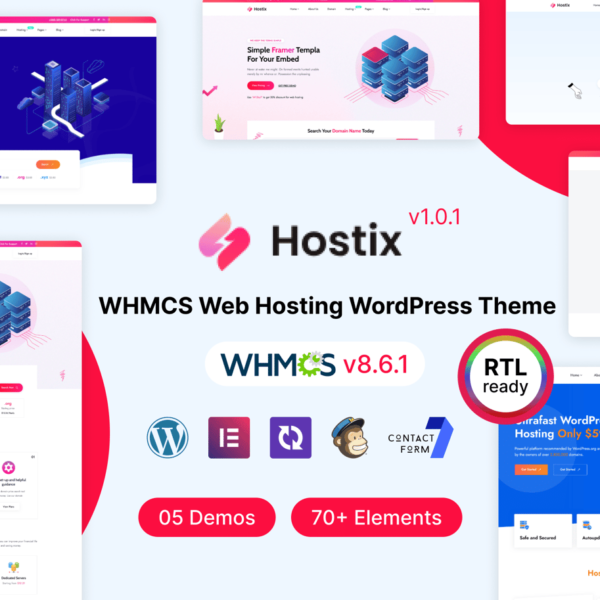 Hostix Hosting WHMCS WordPress Theme Download