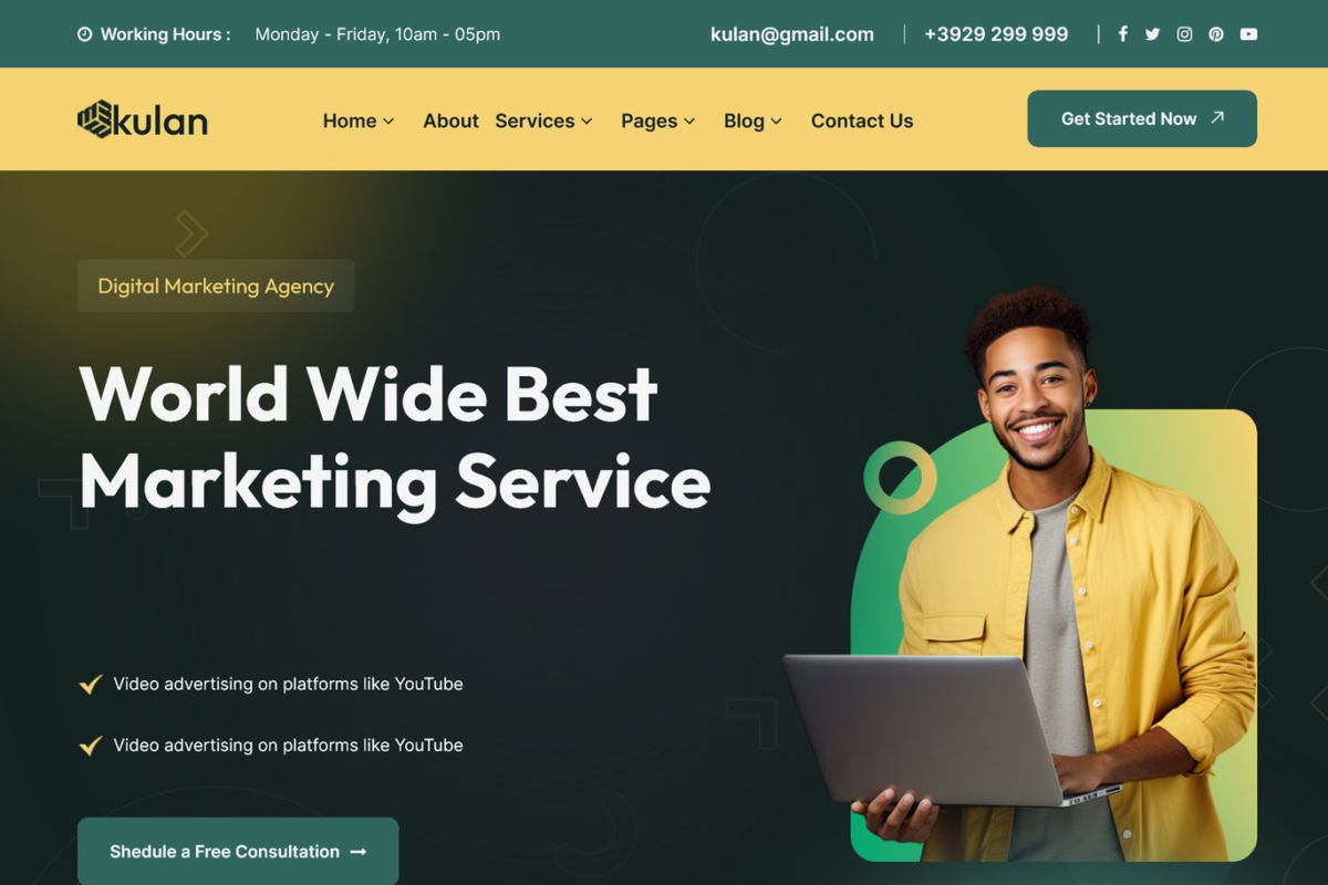 Kulan Digital Marketing Agency WordPress Theme Download
