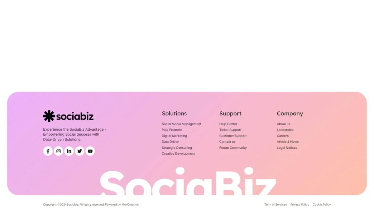 SociaBiz Digital Marketing Agency Elementor Pro Template Kit