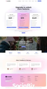 SociaBiz Digital Marketing Agency Elementor Pro Template Kit