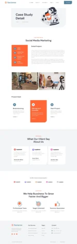 Socience Social Media Marketing Agency Elementor Template Kit