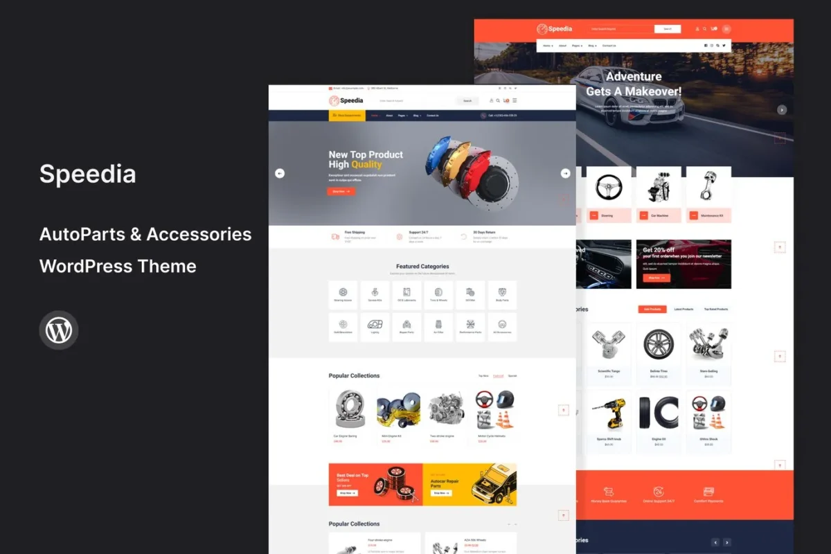 Speedia AutoParts & Accessories WordPress Theme