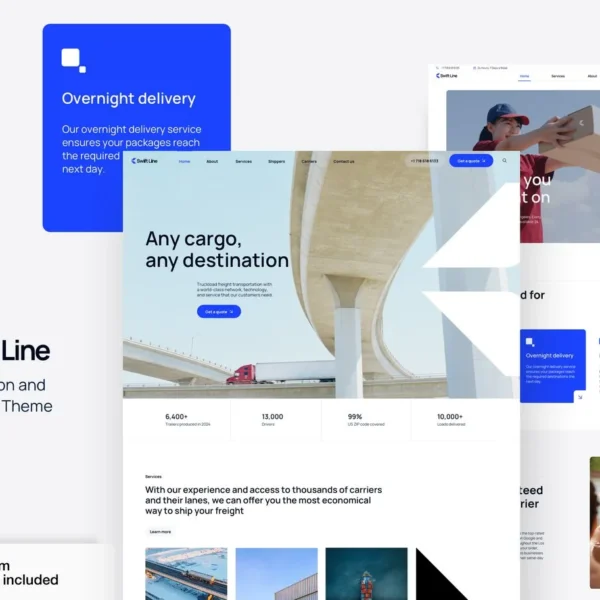 SwiftLine Transportation Logistics WordPress Theme