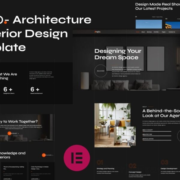 Anglo - Architecture & Interior Design Elementor T