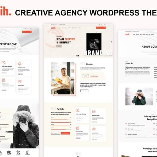 Anih Creative Agency WordPress Theme Download