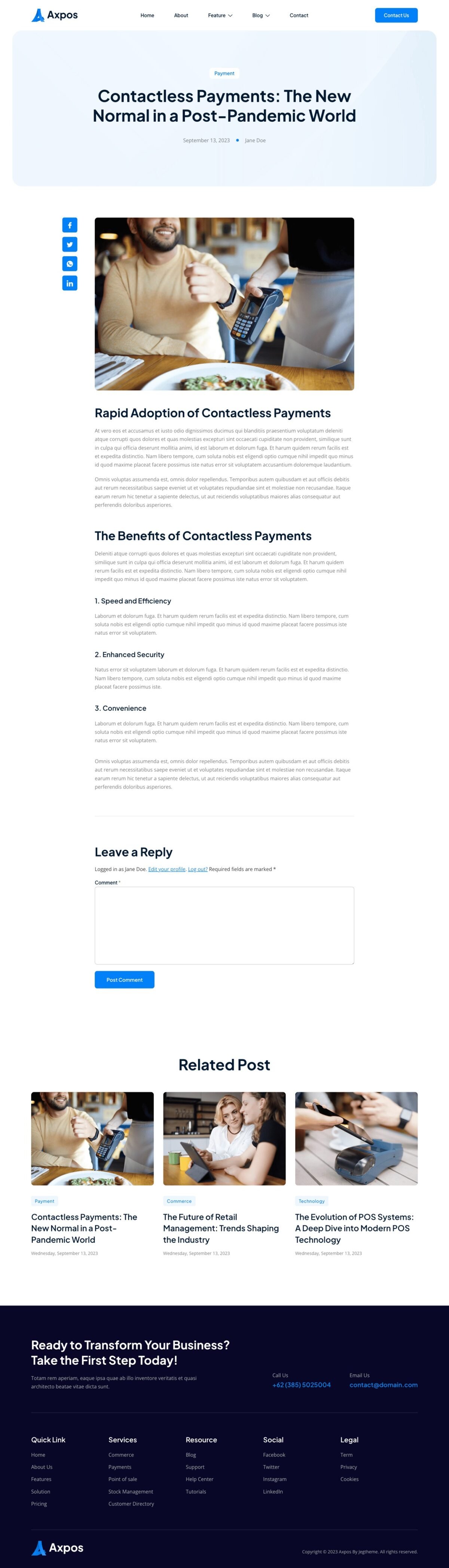 Axpos Point oF Sale Software Saas Landing Page Download 2