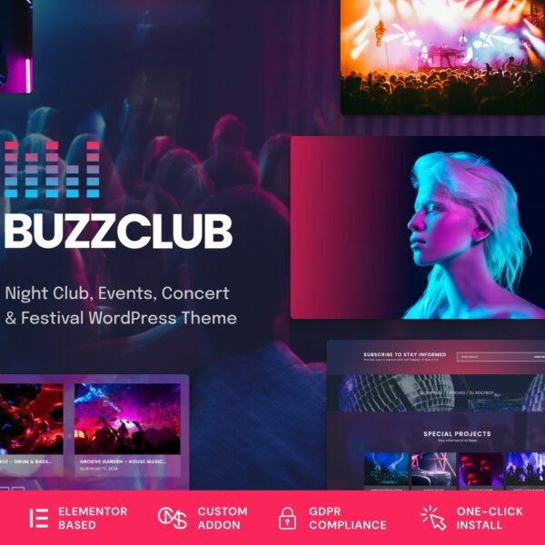 Buzz Club Night Club DJ Music Wordpress Theme Download