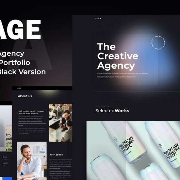 C.AGE Creative Agency Personal Portfolio Elementor Template Kit Download