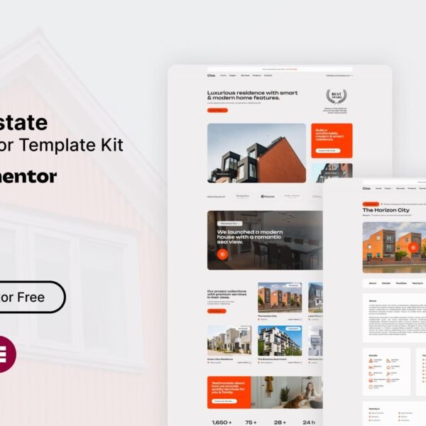 Cloe real Estate Elementor Template Kit Download