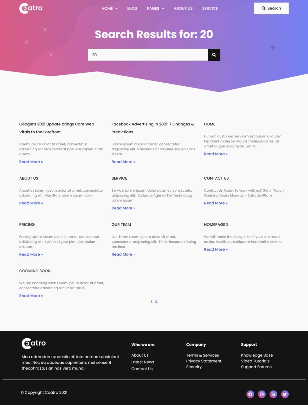 Coatro Digital Agency Elementor Template Kit Download 3