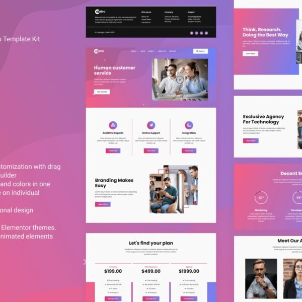 Coatro Digital Agency Elementor Template Kit Download