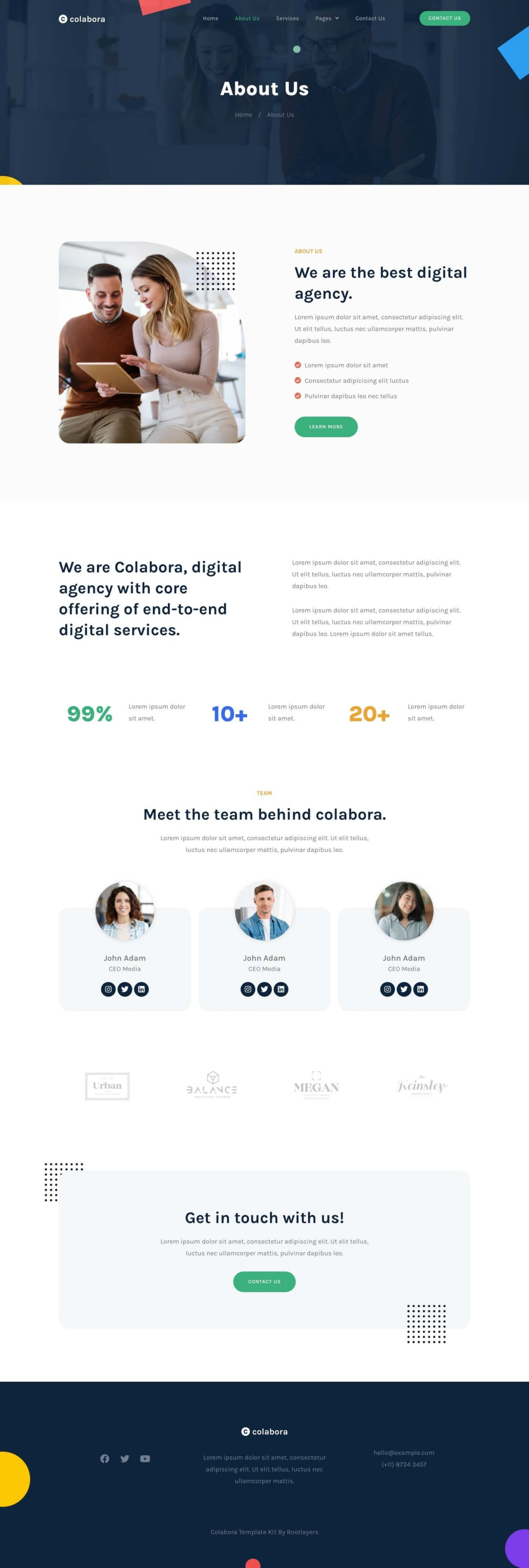 Colabora Creative Digital Agency Elementor Template Kit Download