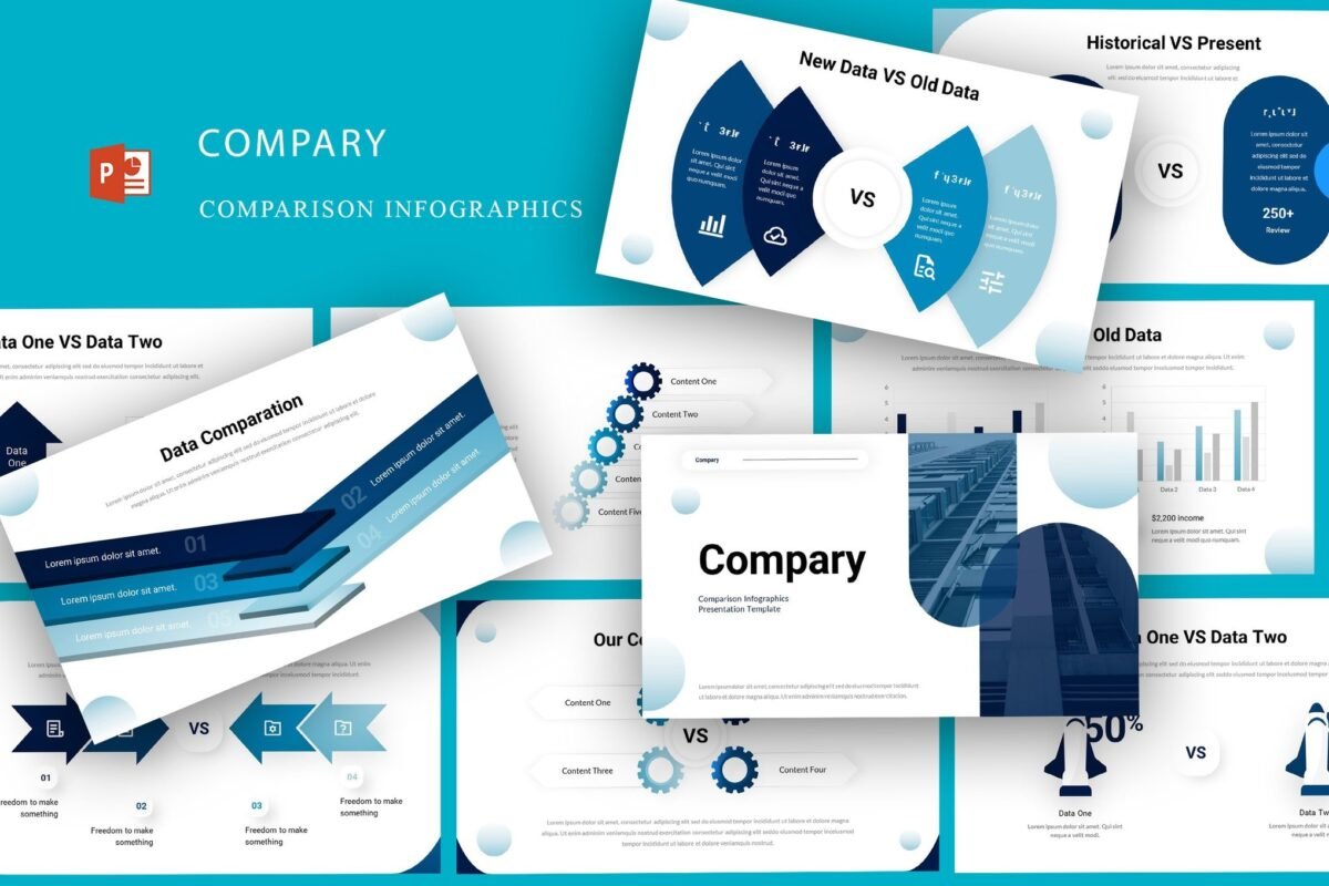 Compary Comparison Infographic Powerpoint Download