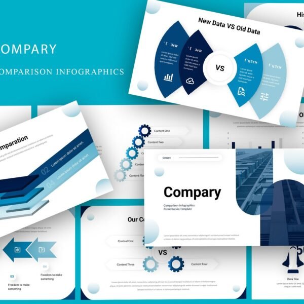 Compary Comparison Infographic Powerpoint Download