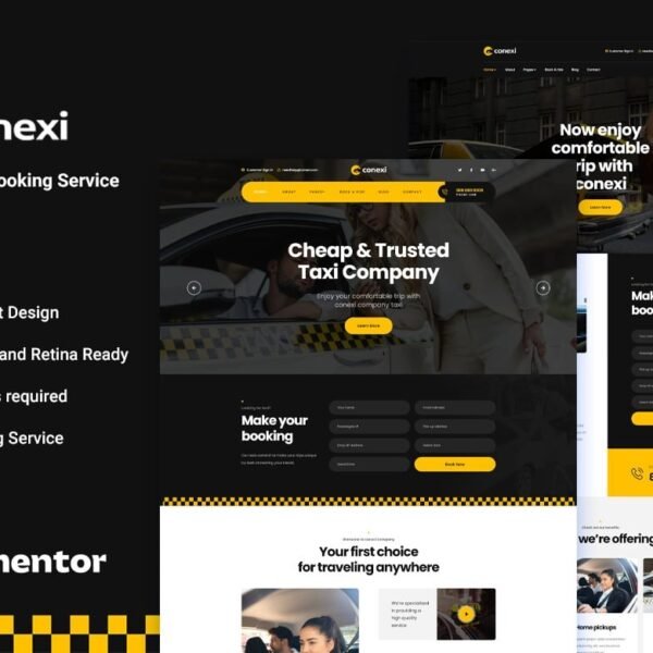 Conexi Online Taxi Booking Service TemplateDownload