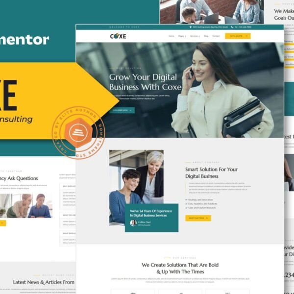 Coxe Business Consulting Elementor Template Kit Download