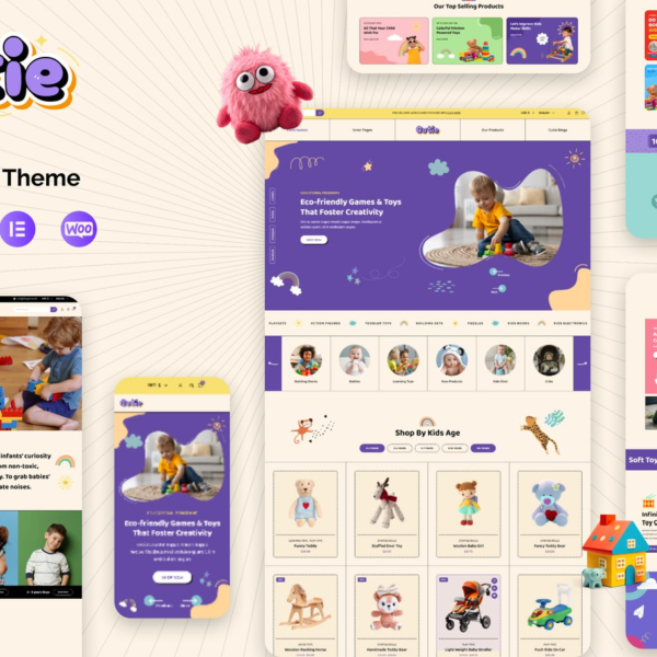 Cutie ChildrenSchool Toys Store Theme Download