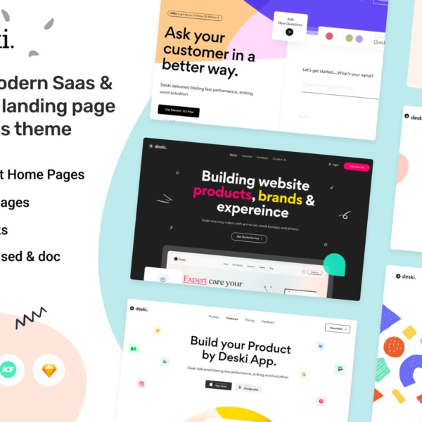 Deski Modern Saas and Software WordPress Theme Download