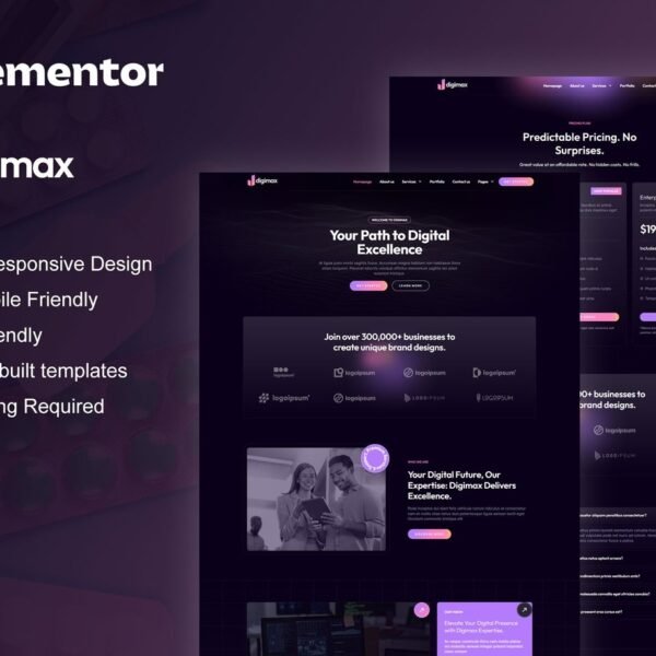 Digimax Digital Marketing Agency Elementor Pro Template Kit Download