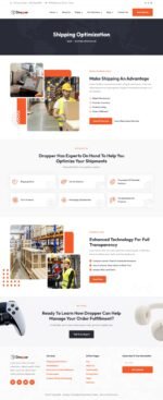 Dropper Dropshipping & Logistic Elementor Pro Template Kit Download 3