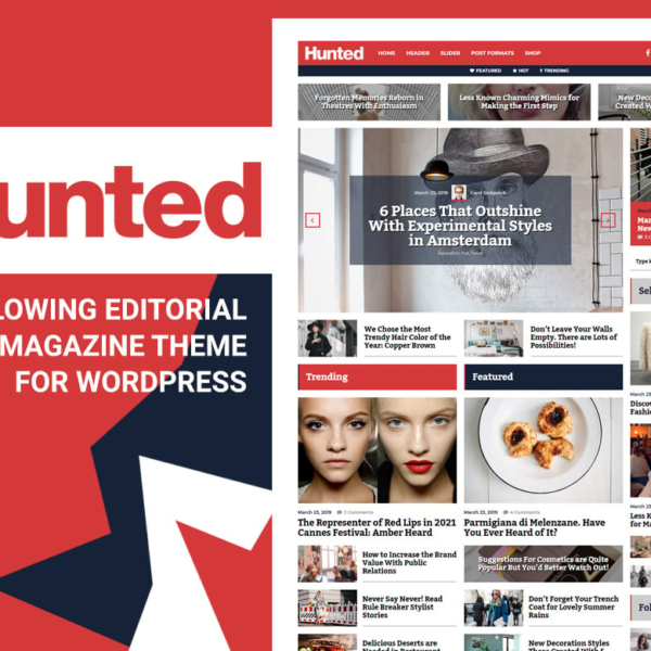 Hunted Editorial Magazine Blog Theme Download