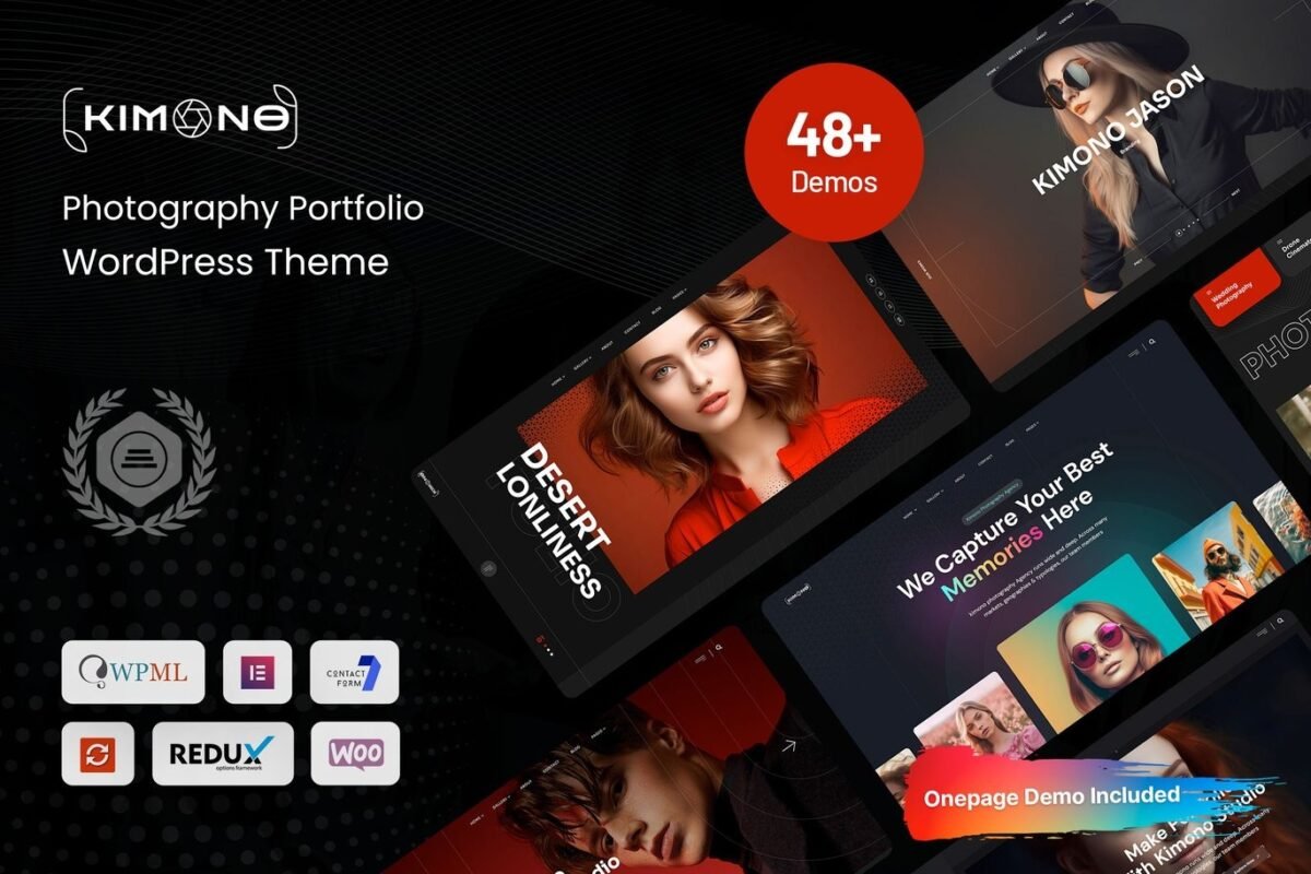 Kimono Photography Portfolio WordPress Theme Download