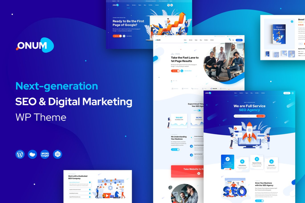 Onum SEO and Marketing Elementor WordPress Theme Download