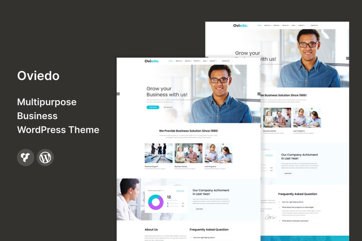 Oviedo Multipurpose Business WordPress Theme Download