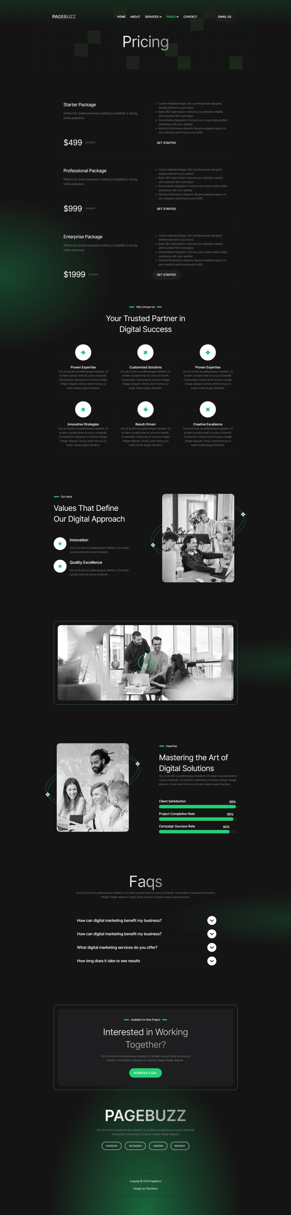 Pagebuzz Digital Agency Elementor Template Kit Download 3