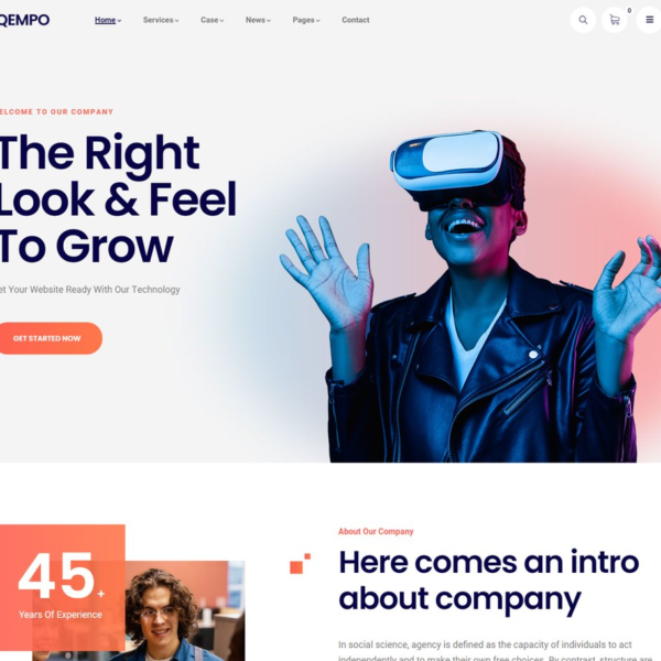 Qempo Digital Agency Services WordPress Theme Download