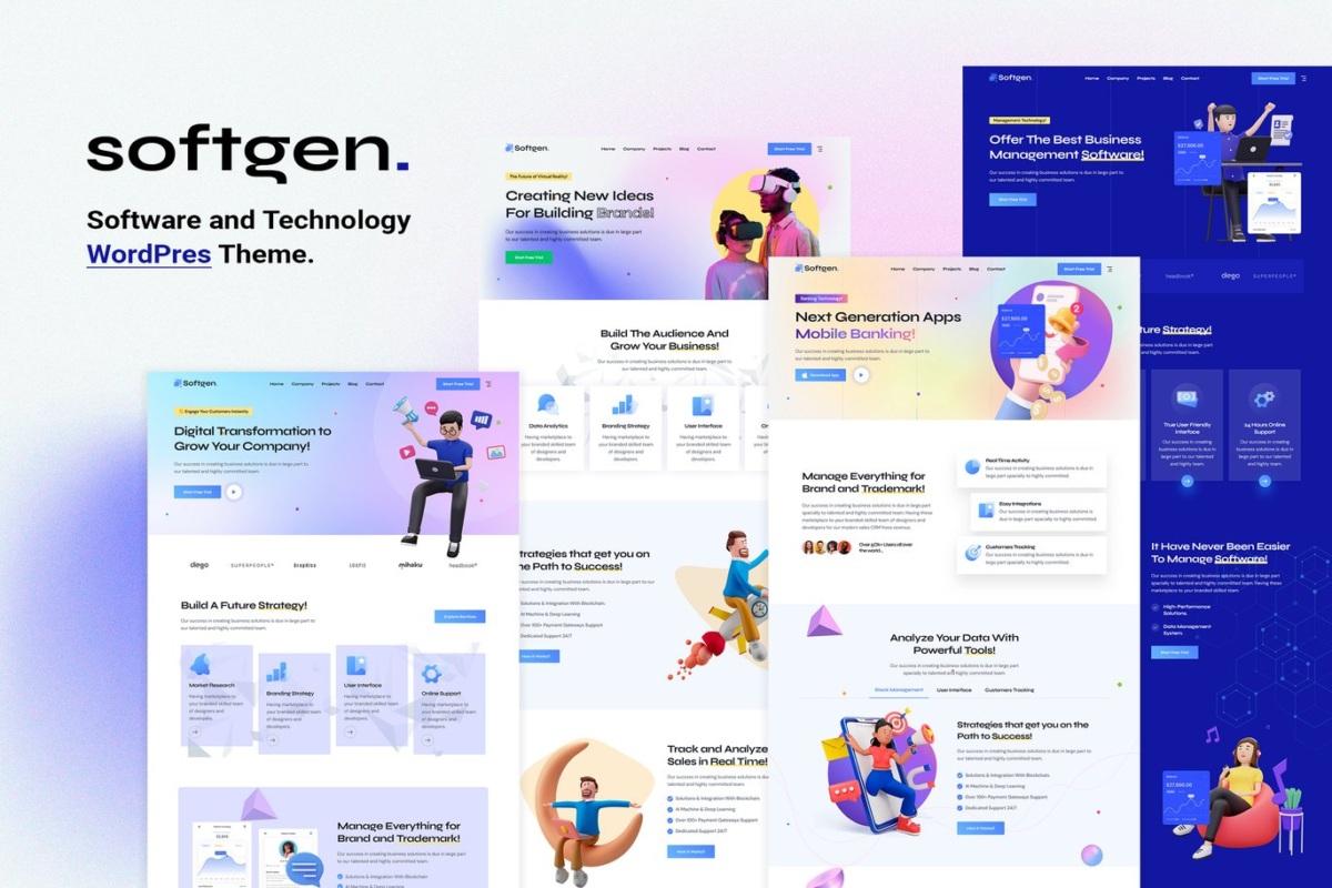 Softgen Software and Technology WordPress Theme Download