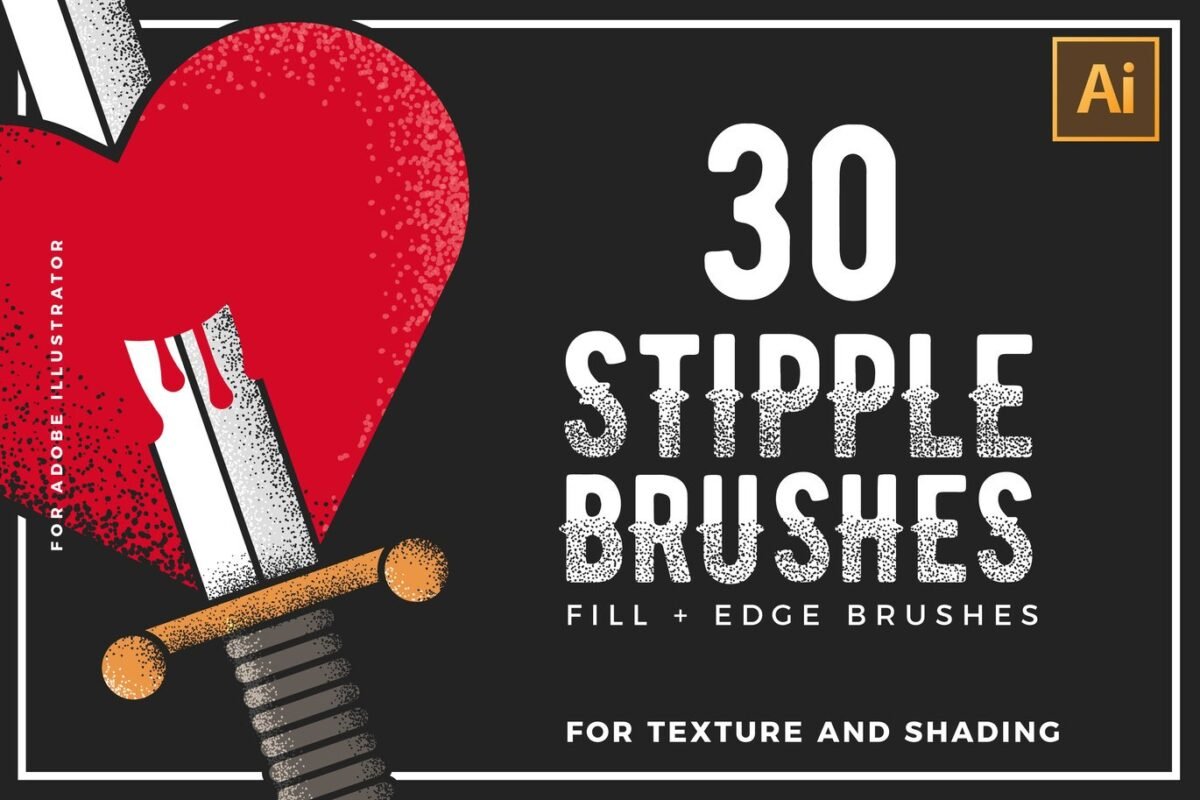 Stipple Brushes for Illustrator Download