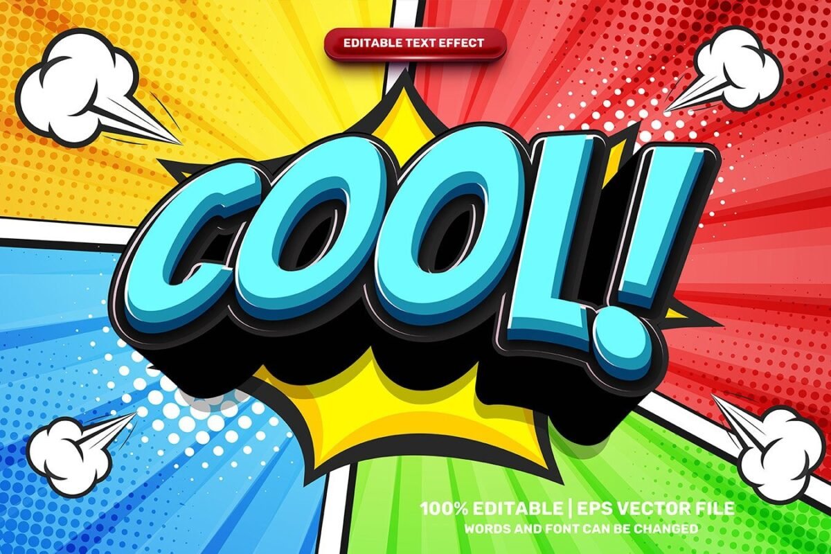 Super Wow Comic Cartoon Text Effect