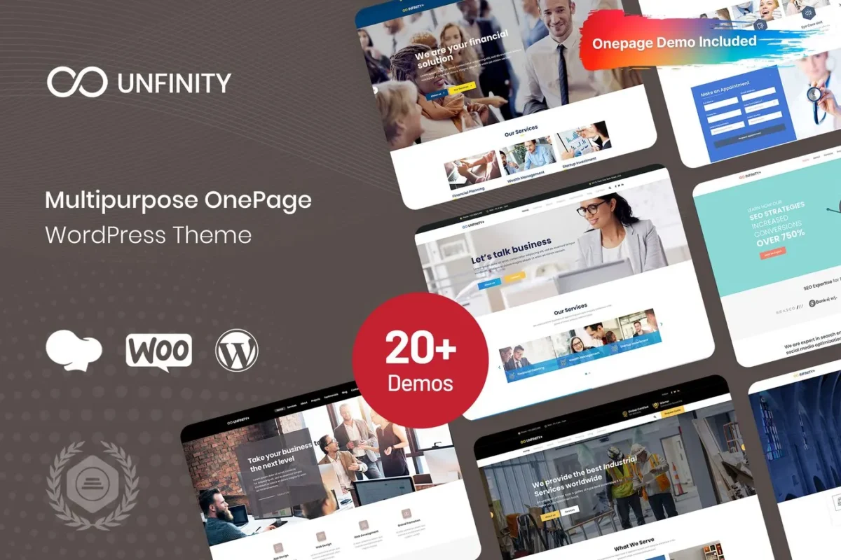 Unfinity One Page WordPress Theme