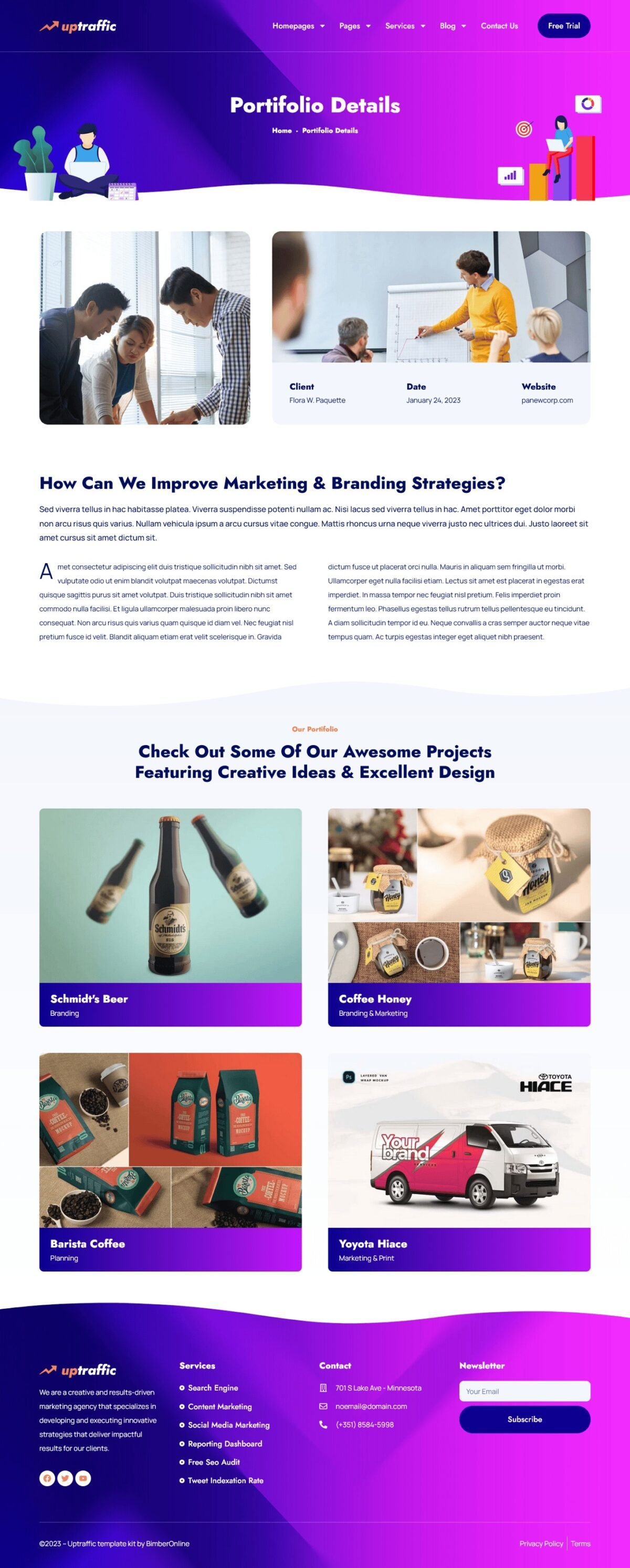 Uptraffic Digital Marketing Agency Elementor Pro Template Kit