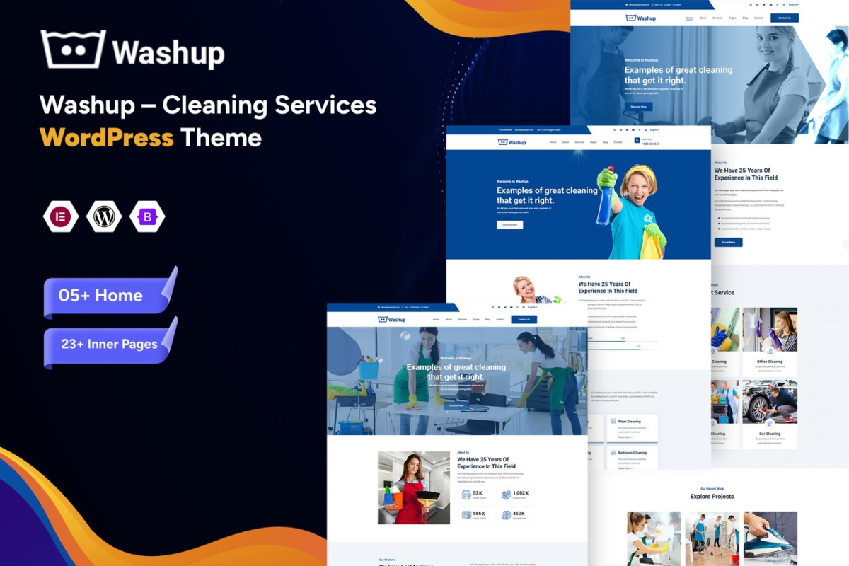 Washup Cleaning Services WordPress Theme Downloads