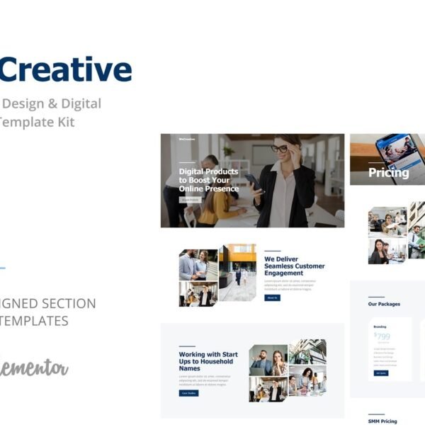 WeCreative Digital Agency Elementor Template Kit Download