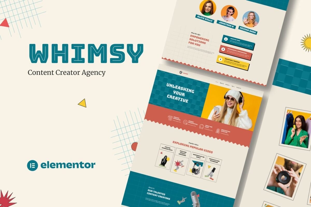 Whimsy Content Creator Agency Template Kit Download