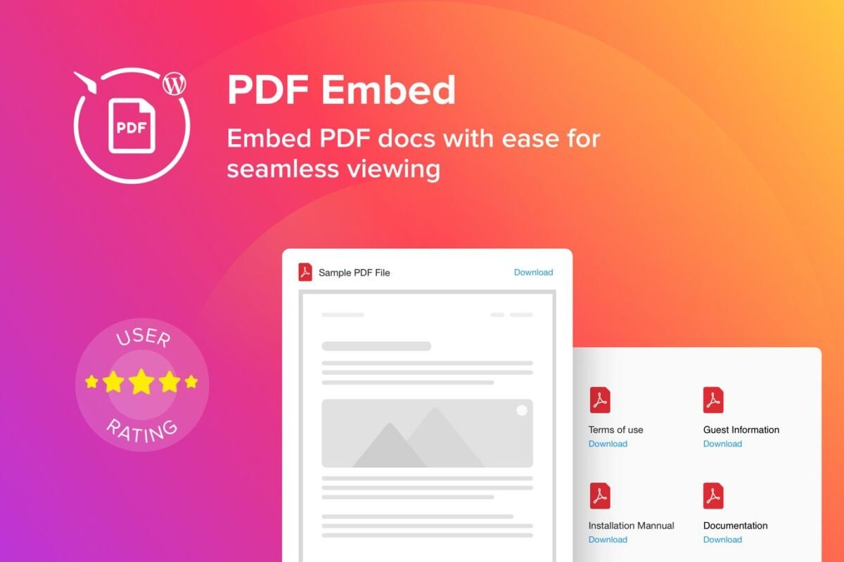 WordPress PDF Embed Viewer Plugin