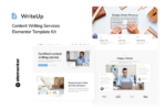 WriteUp Content Writing Services Elementor Template Kit Download