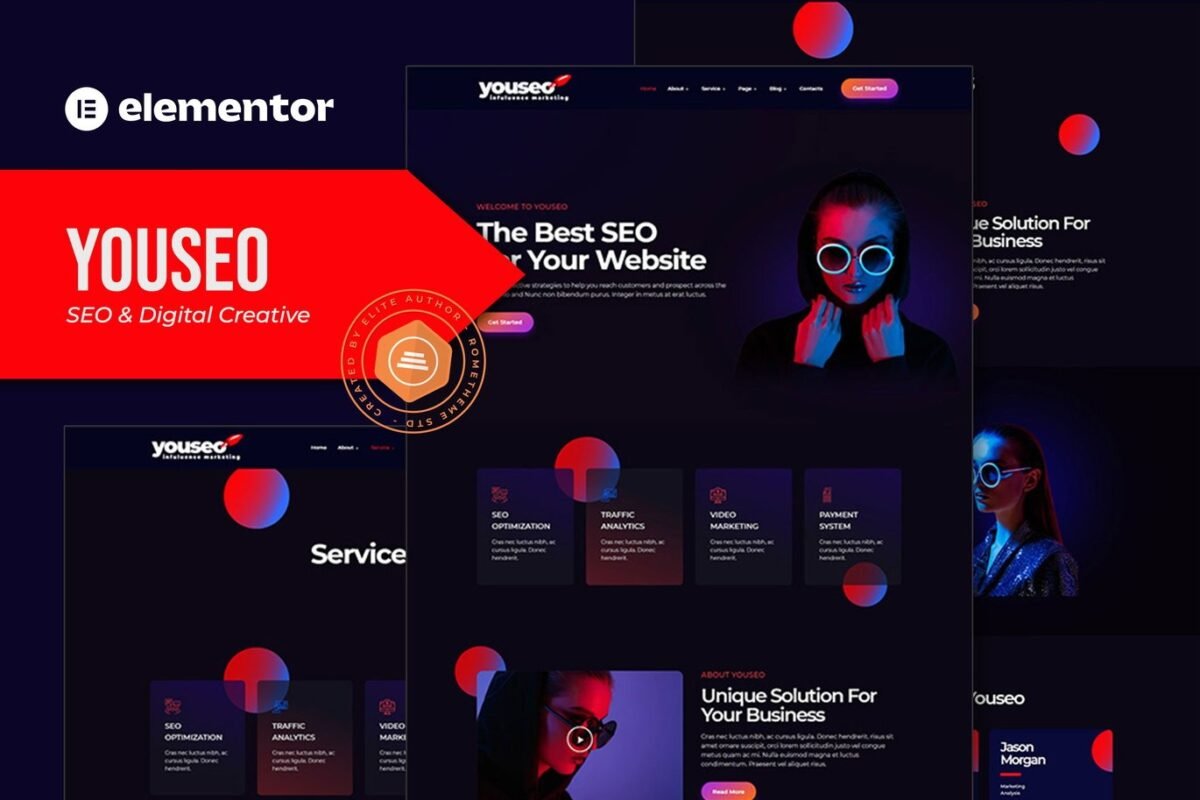 Youseo SEO & Digital Creative Agency Elementor Template Kit Download