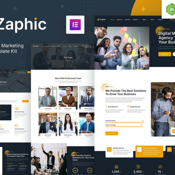 Zaphic SEO and Digital Marketing Agency Elementor Template Kit Download