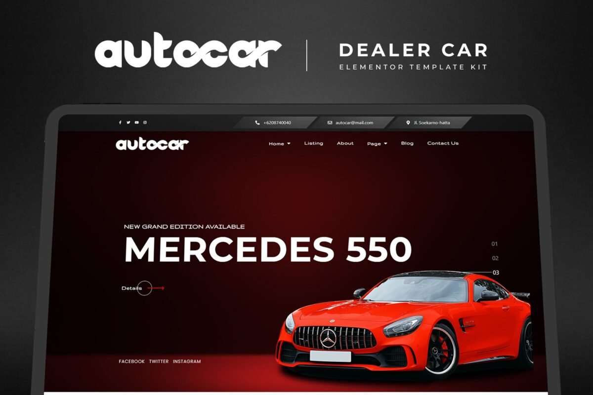 Autocar - Car Dealer Elementor Pro Template Kit Download