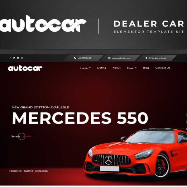 Autocar - Car Dealer Elementor Pro Template Kit Download