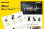 Badani Gym Fitness Equipment Shop and Store WooCommerce Elementor Pro Template Kit Download